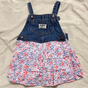 OshKosh B'gosh Denim and Floral Kids Overalls